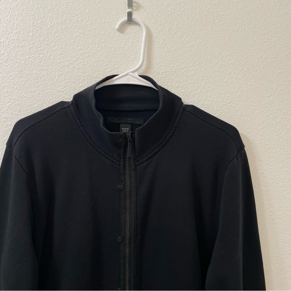 Kenneth Cole bomber jacket lightweight black men’s medium - Picture 2 of 5